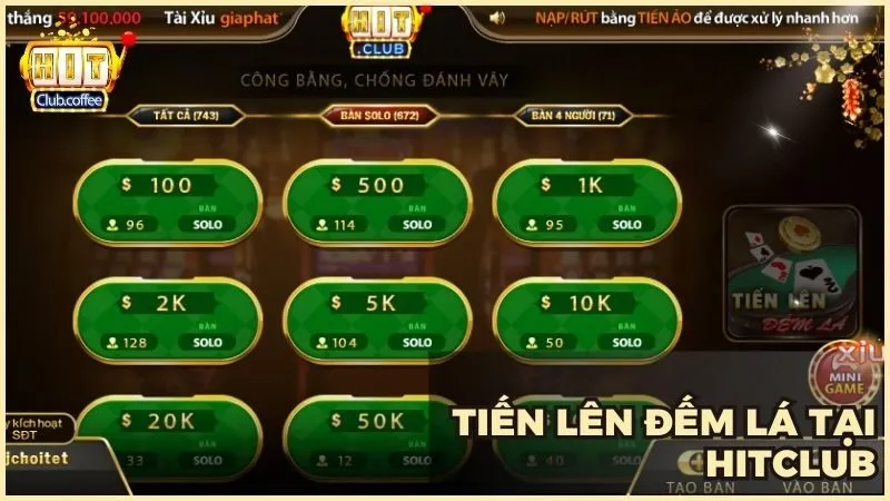 Tiến lên đếm lá tại HITCLUB | Game bài kịch tính và hấp dẫn